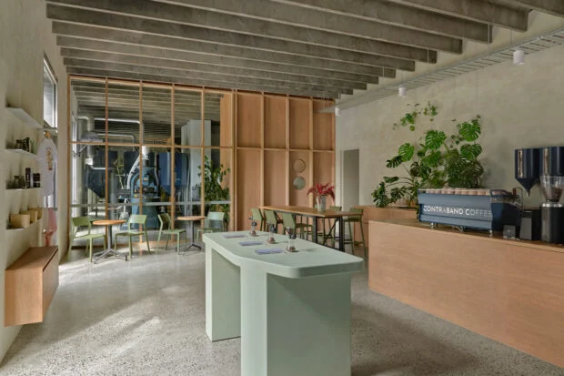 Revitalizing Industrial Space: Contraband Coffee's Sustainable Design in Melbourne