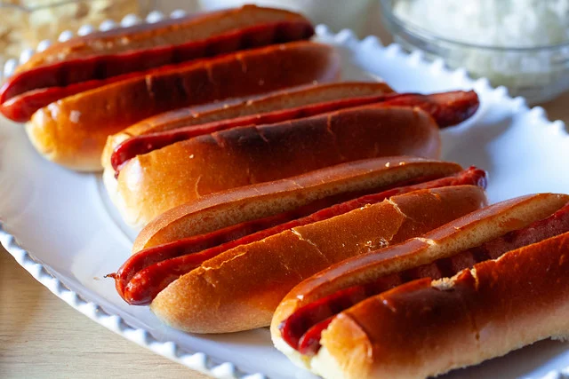 Hot dogs butterflied