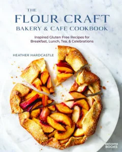 817gXrLIiCL_SL1500_ Cover of 'The Flour Craft Bakery & Cafe Cookbook' with a peach galette on a marble plate.